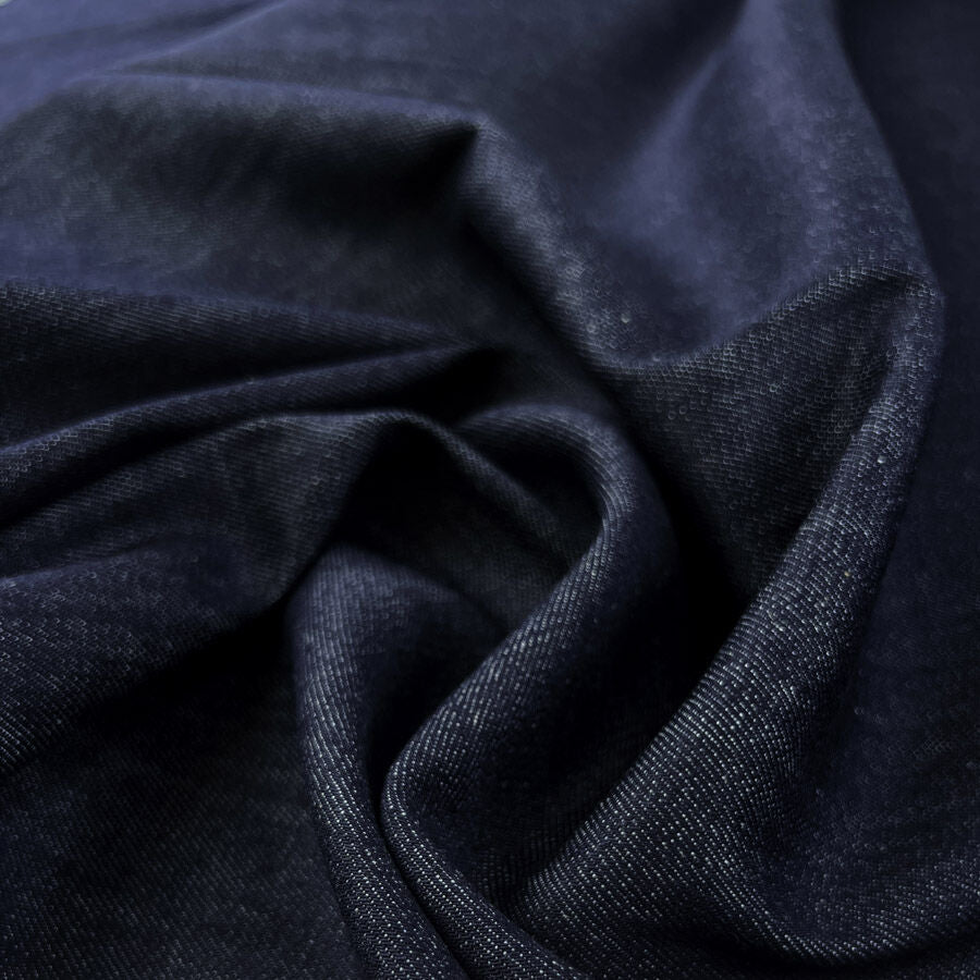 Monza Denim 10 5oz Indigo Cotton Elastane Stretch Woven Trouser Fabric