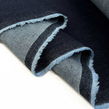 Monza Denim 11oz Deep Blue Cotton Elastane Stretch Woven Trouser Fabric Fold