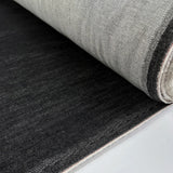 Moretti 13oz Black Cotton Denim Italian Deadstock Heavy Washed Jeans Jacket Fabric Roll
