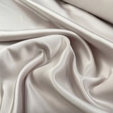 Mystique Dusty Grey Polyester Plain Matte Satin Dress Fabric