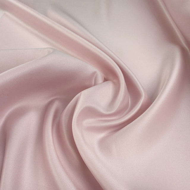 Mystique Pink Polyester Matte Satin Plain Woven Dress Fabric