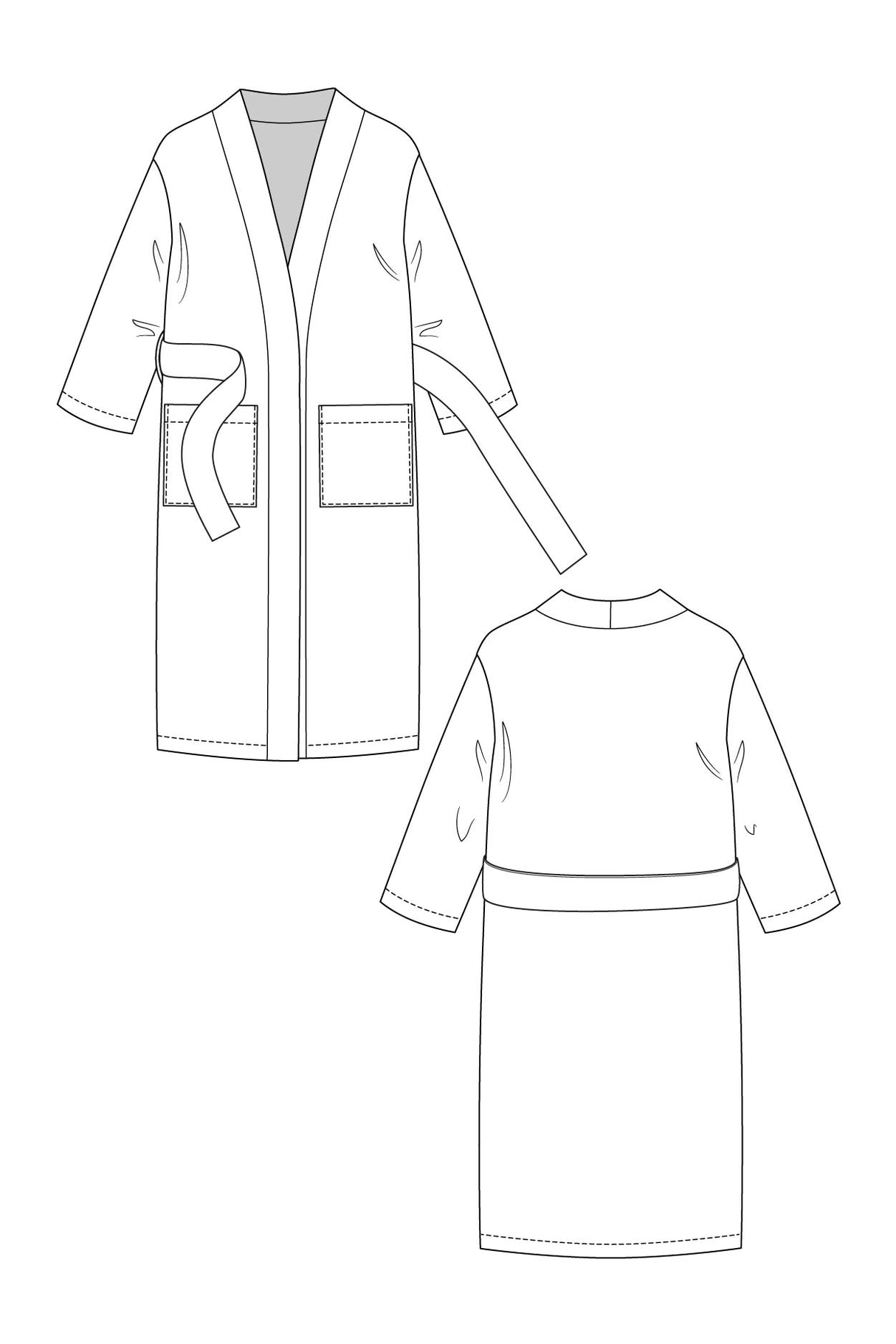 Named Clothing Lahja Dressing Gown Pattern Sket2Ch