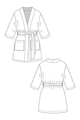 Named Clothing Lahja Dressing Gown Pattern Sketch