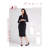 Named Clothing Olivia Wrap Dress Pattern Front