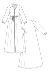 Named Maite Raglan Sleeve Dress Pattern Sketch