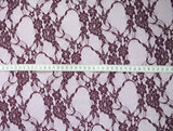 Naughty But Nice Polyester Lace Burgundy Fabric S