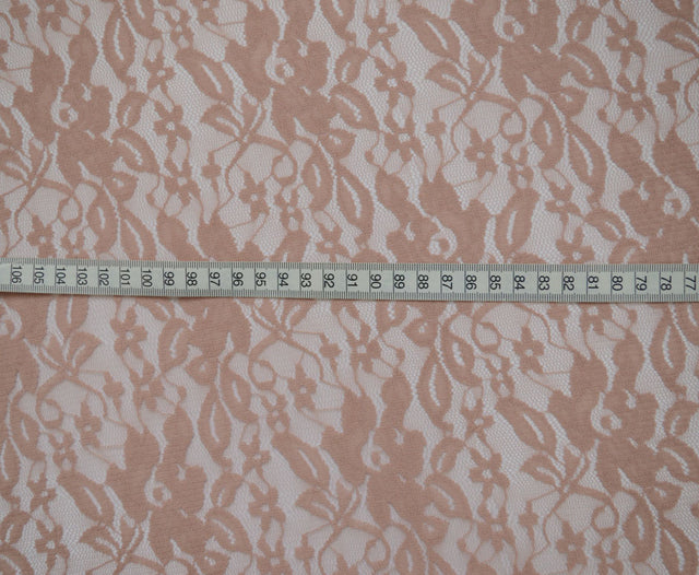 Naughty But Nice Polyester Lace Dusky Pink Fabric S