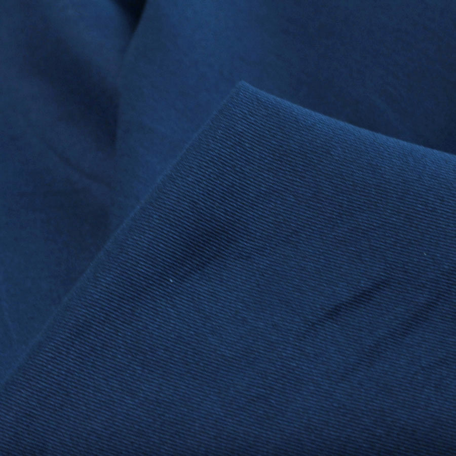 Navy Trio Chino Cotton Twill Trousering Fabric Cu1