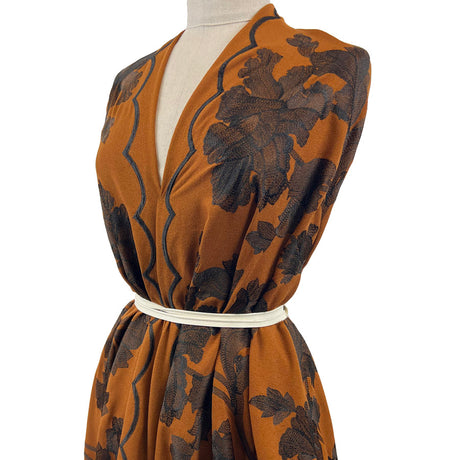 Needle And Thread Polyester Rust Orange Black Floral Embroidered Fabric Side Cacf8Ce1 9B0C 4A6D Ad85 Caf3D14Fa734