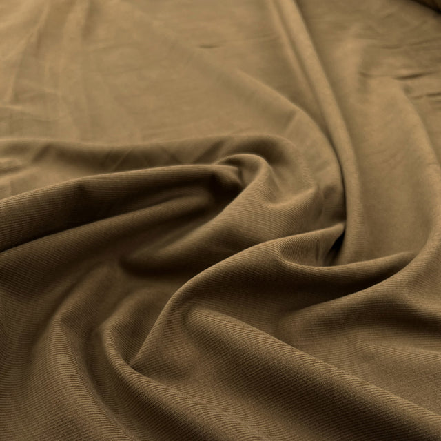 Needlecord brown tan cotton italian woven corduroy shirting fabric u