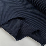 Nico Cupro Navy Stripe Ex Designer Italian Lining Fabric Fold