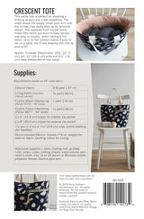 Noodlehead Crescent Tote Pattern Back