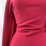 Not The Only Fruit Cerise Polyester Elastane Trousering Fabric Close Up