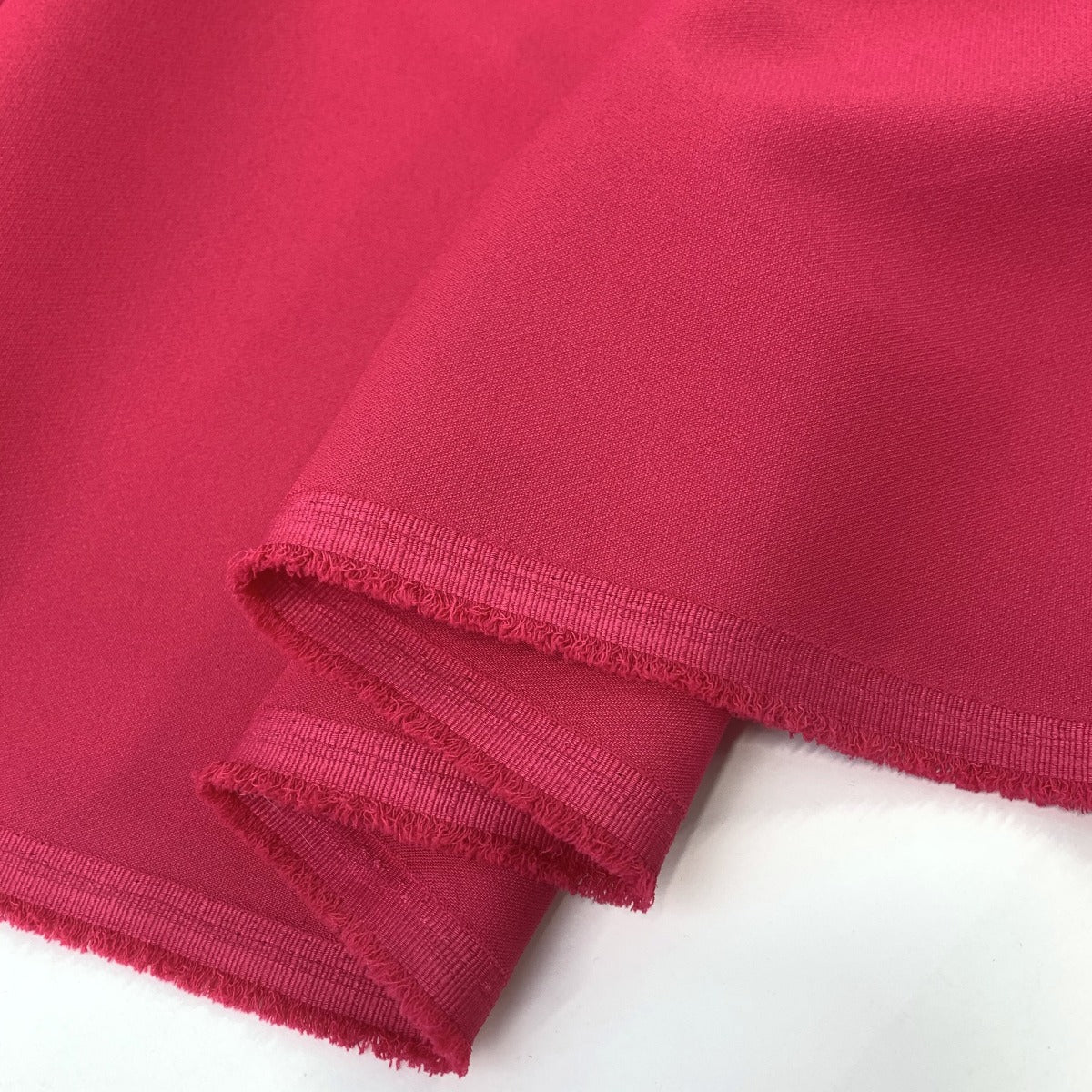 Not The Only Fruit Cerise Polyester Elastane Trousering Fabric Fold