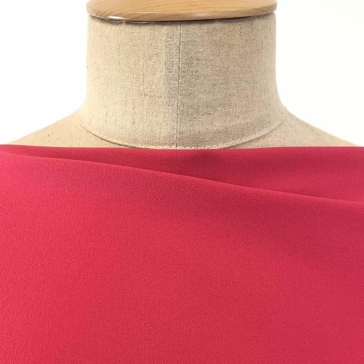 Not The Only Fruit Cerise Polyester Elastane Trousering Fabric Neck 2
