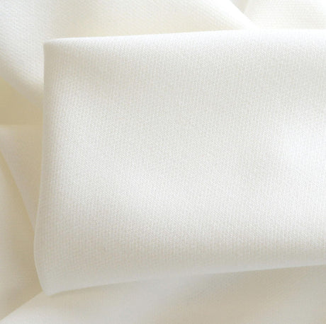 Not The Only Fruit White Polyester Stretch Suiting Fabric Close Up Fabric Photo
