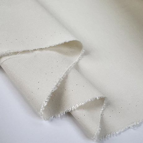 Nothing Fancy Viscose Linen Cream Plain Woven Shirting Fabric Fold