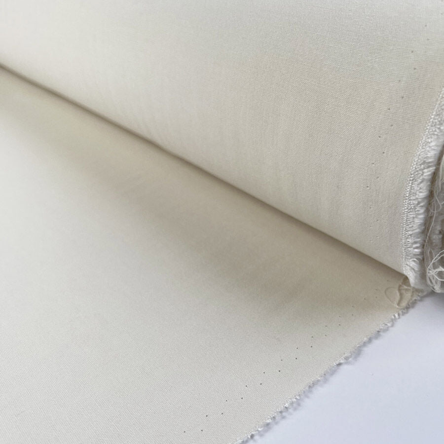 Nothing Fancy Viscose Linen Cream Plain Woven Shirting Fabric Roll