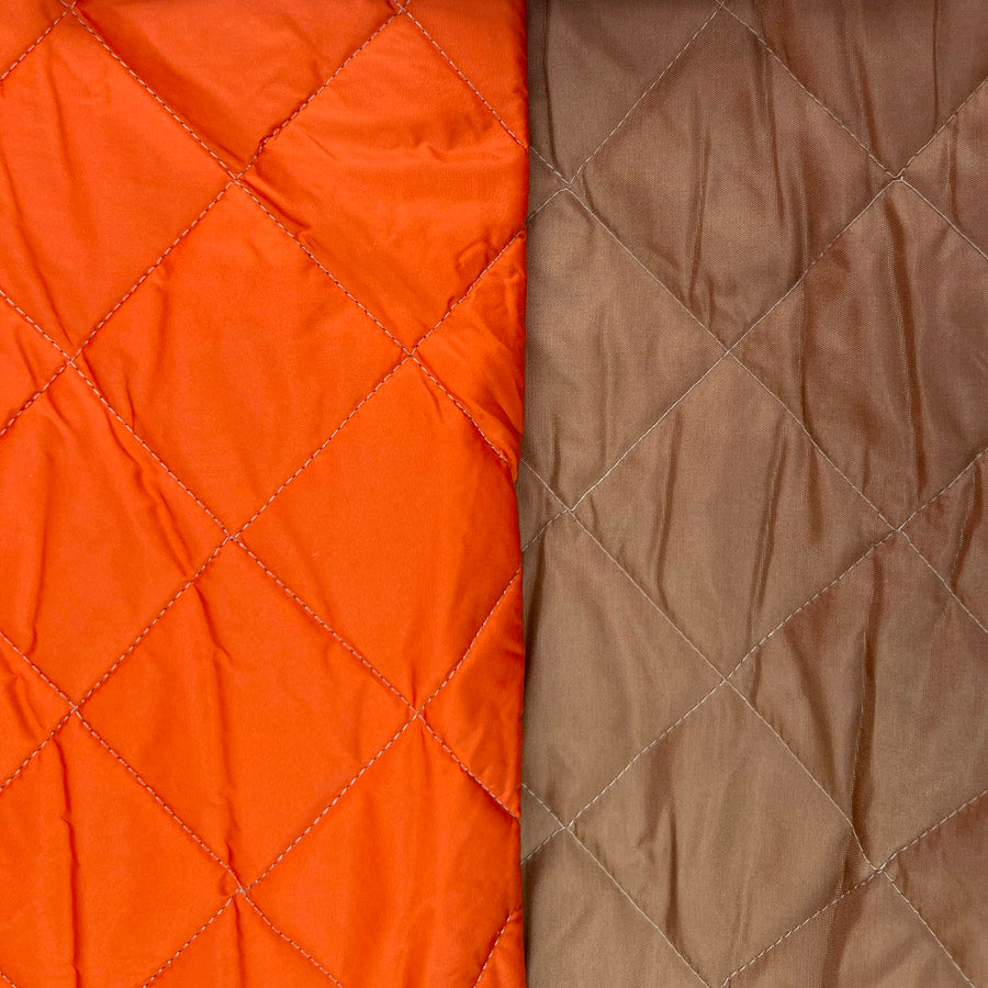Nylon Polyester Coating Fabric Qulited Escape Autumn Orange