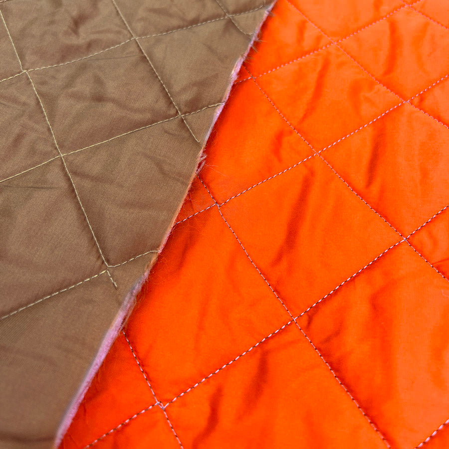 Nylon Polyester Coating Fabric Qulited Escape Autumn Orange