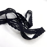 Nylon Spandex Soft Stretch Lace Trim Edging Black