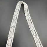 Nylon Spandex Soft Stretch Lace Trim Edging Ivory Fold