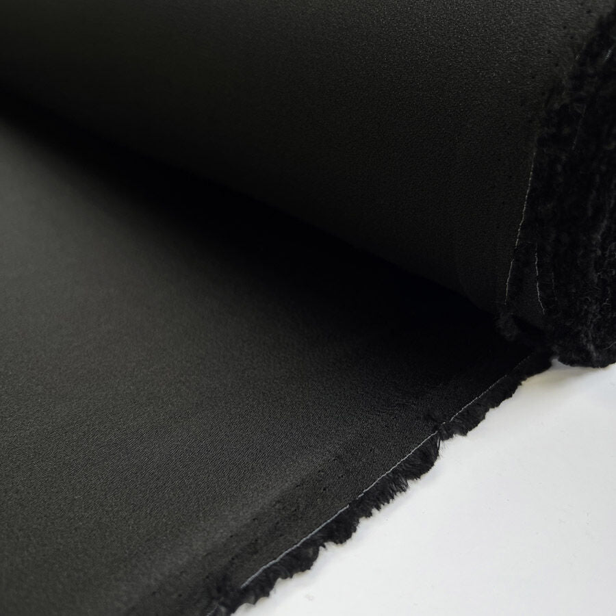 Office Viscose Black Satin Woven Dress Fabric Roll