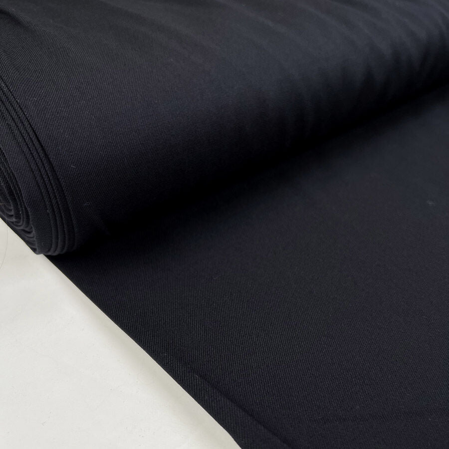 Officer And Gentle Wool Navy Plain Woven Yorkshire Suiting Fabric Bolt