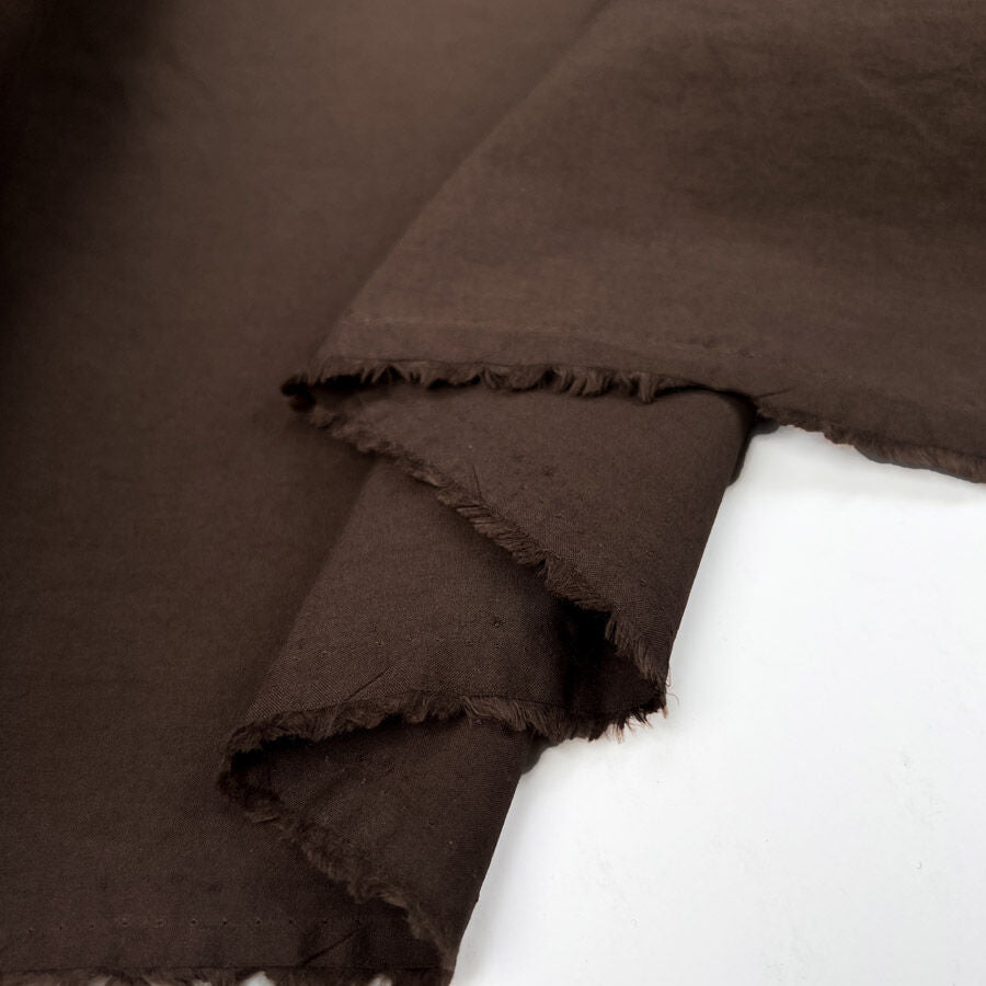 Olde Towne Brown Cotton Plain Woven Fabric Fold
