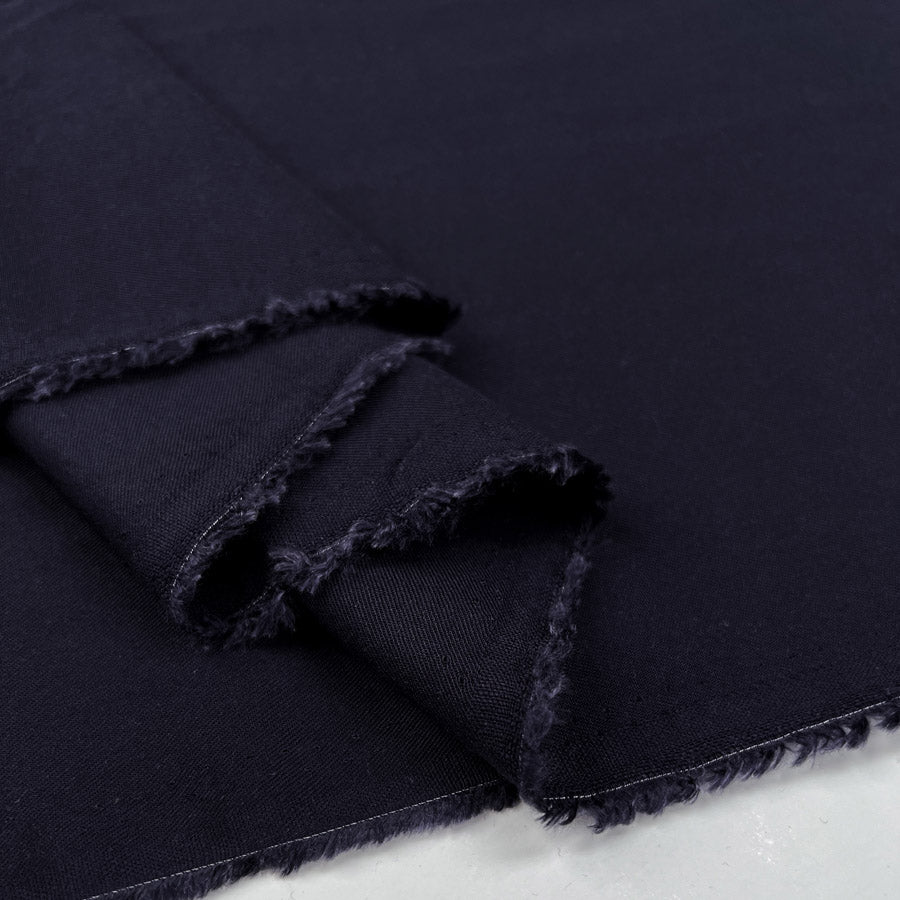 Oliver Viscose Twill Navy Plain Fine Lightweight Dress Woven Fabric Fold