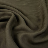 Oliver Viscose Twill Olive Green Plain Fine Lightweight Dress Woven Fabric