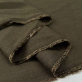 Oliver Viscose Twill Olive Green Plain Fine Lightweight Dress Woven Fabric Fold