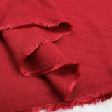 Oliver Viscose Twill Scarlet Red Plain Fine Lightweight Dress Woven Fabric Fold