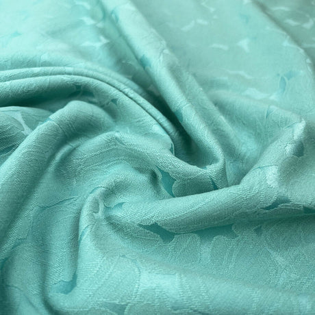 Opaline brocade mint cotton polyester spandex floral jacquard woven dress fabric cu