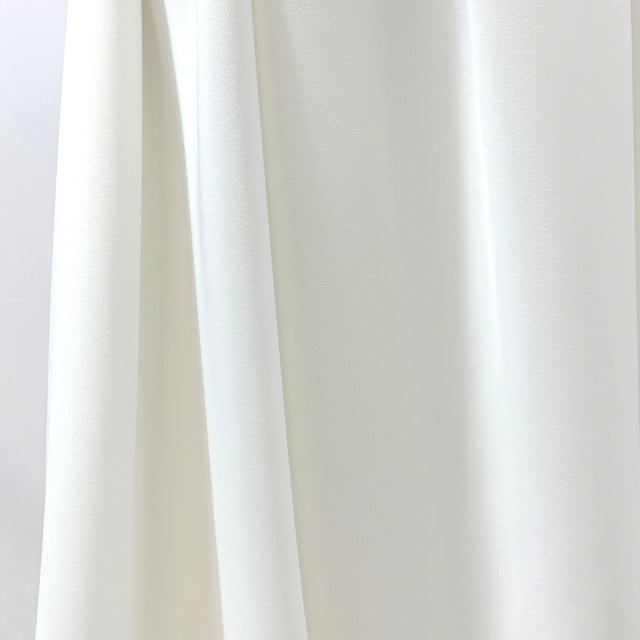 Opulence White Fluid Bridal Satin Dress Fabric Drape Close Up Fabric Photo