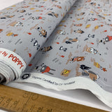 Organic Cotton Treasure Hunt Grey Gots And Oeko Tex Standard 100%Cotton Poplin Fabric Roll 76572F0C De96 49Ba 962A 07D041068B4D