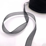 Organza sheer black ribbon 1