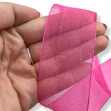 Organza Sheer Pink Shimmer Ribbon 38Mm