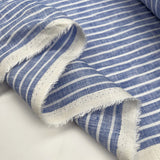 Otis Linen Striped Blue White Shirting Fabric Fold