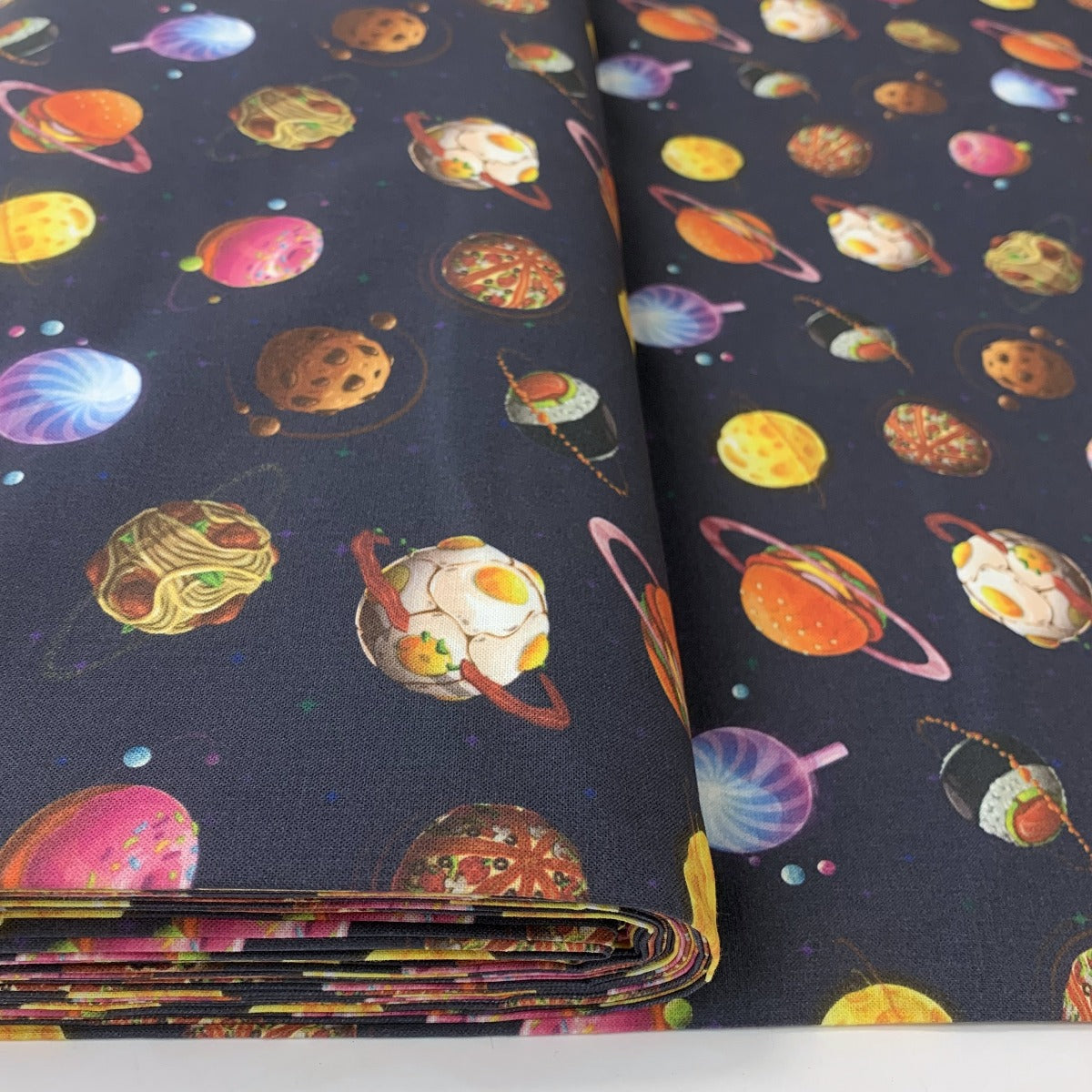 Out Of Space Craft Cotton Psace Navy Craft Fabric B