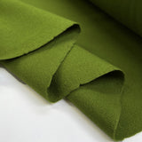 Owl and pusscat green wool italian brushed coating fabric fold