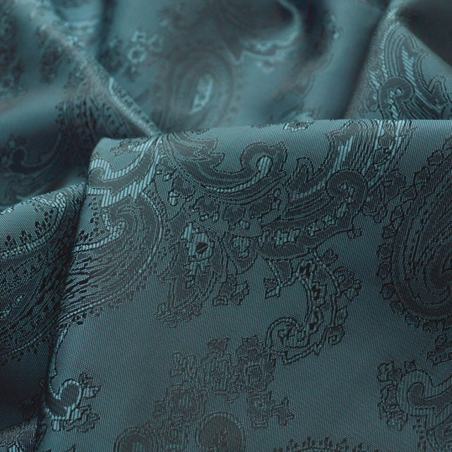 Paisley Changeant Lining Slate Grey Cu