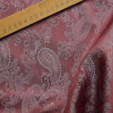 Paisley Changeant Linings B Pink Rose Red Silver Paisley Lining Fabric Cus