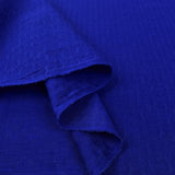 Pansie Royal Cotton Blue Jacquard Floral Woven Shi 3