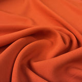 Parisien orange viscose elastane plain stretch woven suiting dress fabric cu