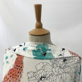 Peacock Lawn Printed Viscose Lawn With Metalic Yarn Red White Teal Black Gold Neck