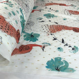 Peacock Lawn Printed Viscose Lawn With Metalic Yarn Red White Teal Black Gold Roll
