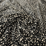 Pebble Mix Jersey Black Beige Abstract Viscose Lycra Stretch Knit Tshirt Fabric