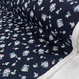 Petite Bouquet Navy Floral Cotton Poplin Ex Designer Shirting Fabric Roll