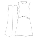 Pia Dress Pattern Tessuti Sketch